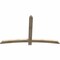 Ekena Millwork Bellingham Rough Sawn Timber Gable Bracket, Douglas Fir, 72"W x 45"H x 2"D x 4"F, 15/12 Pitch GBW072X45X0204BEL00RDF - alternate 4